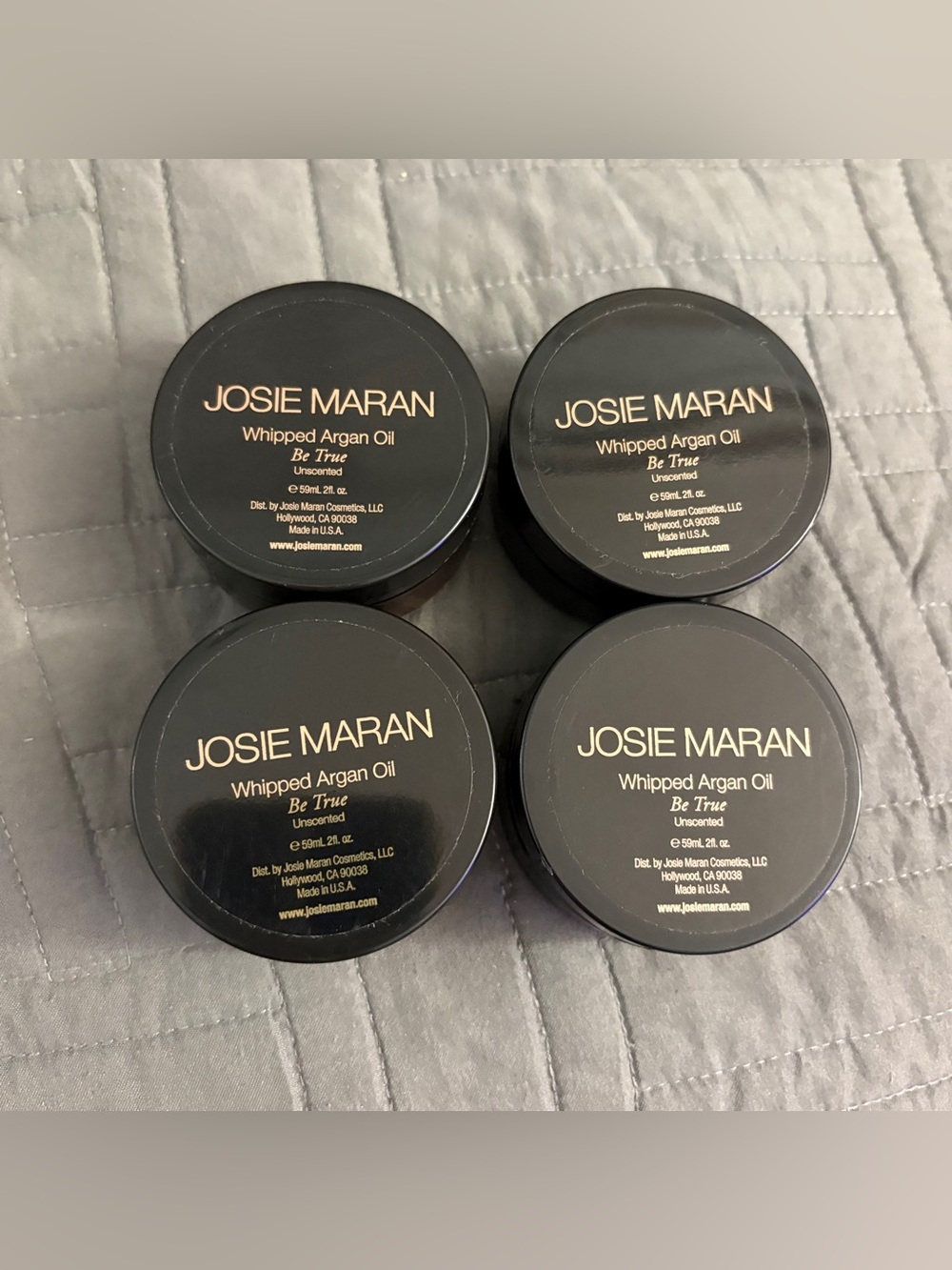 Lot Of 4 Josie Maran Whipped Argan Oil Be True Unscented 2oz New Sealed
